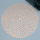 38CM Hollow dining mat PVC gilded insulation dining mat Western dining mat
