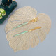 38CM Hollow Leaf dandelion dining mat PVC gilded insulation dining mat Western dining mat