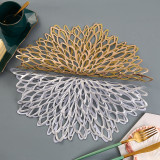 38CM Hollow dining mat PVC gilded insulation dining mat Western dining mat