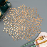 38CM Hollow dining mat PVC gilded insulation dining mat Western dining mat