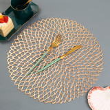 38CM Hollow dining mat PVC gilded insulation dining mat Western dining mat