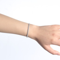 Stainless steel zircon bracelet