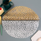 38CM Hollow dining mat PVC gilded insulation dining mat Western dining mat
