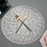 38CM Hollow dining mat PVC gilded insulation dining mat Western dining mat