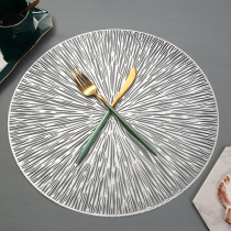38CM Hollow dining mat PVC gilded insulation dining mat Western dining mat