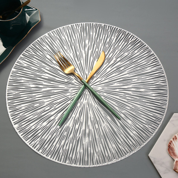 38CM Hollow dining mat PVC gilded insulation dining mat Western dining mat
