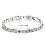 Stainless steel zircon bracelet
