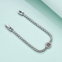 Stainless steel Life Tree Zircon bracelet