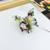 Butterfly Claw Clip Colorful Hollow Hair Clip Back Spoon Acrylic Shark Clip