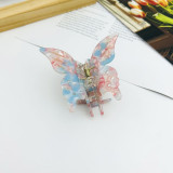 Butterfly Claw Clip Colorful Hollow Hair Clip Back Spoon Acrylic Shark Clip