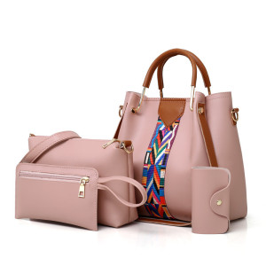 Boston Bag PU Leather Handbag Set