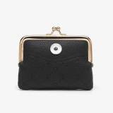 Clip Wallet Zero Wallet Small Bag Coin Key Card Bag fit 20MM Snaps button jewelry wholesale