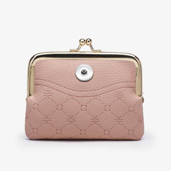 Clip Wallet Zero Wallet Small Bag Coin Key Card Bag fit 20MM Snaps button jewelry wholesale