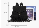 Double shoulder tassel backpack