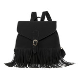 Double shoulder tassel backpack