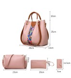Boston Bag PU Leather Handbag Set