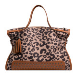 Leopard print one shoulder backpack