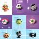 12MM Halloween Ghost Ghost Pumpkin Bat Resin snap button charms