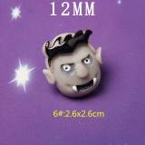 12MM Halloween Ghost Ghost Pumpkin Bat Resin snap button charms