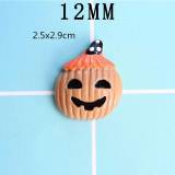 12MM Halloween Ghost Ghost Pumpkin Bat Resin snap button charms