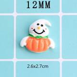 12MM Halloween Ghost Ghost Pumpkin Bat Resin snap button charms