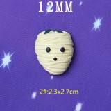 12MM Halloween Ghost Ghost Pumpkin Bat Resin snap button charms