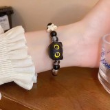 Black Cat Beaded Woven Bracelet