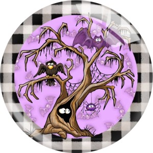 20MM Halloween Print glass snaps buttons  DIY jewelry