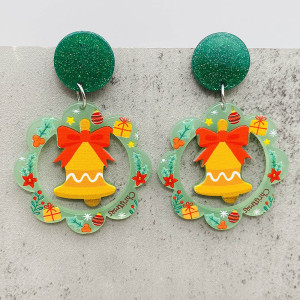 Christmas Jewelry Santa Claus Elk Acrylic Earrings Christmas Earrings Gift