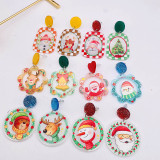 Christmas Jewelry Santa Claus Elk Acrylic Earrings Christmas Earrings Gift