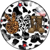 20MM festival Print glass snaps buttons  DIY jewelry