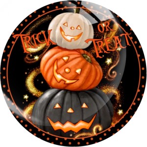 20MM Halloween Print glass snaps buttons  DIY jewelry