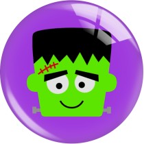 20MM Halloween Print glass snaps buttons  DIY jewelry