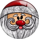 20MM Christmas cartoon Print glass snaps buttons  DIY jewelry