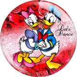 20MM Valentine's Day Love Print glass snaps buttons  DIY jewelry