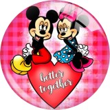 20MM Valentine's Day Love Print glass snaps buttons  DIY jewelry