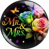 20MM festival Print glass snaps buttons  DIY jewelry