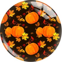 20MM Thanksgiving sunflower Print glass snaps buttons  DIY jewelry