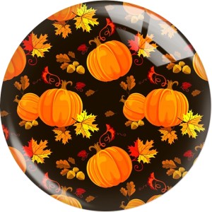 20MM Thanksgiving sunflower Print glass snaps buttons  DIY jewelry