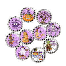 20MM Halloween Print glass snaps buttons  DIY jewelry