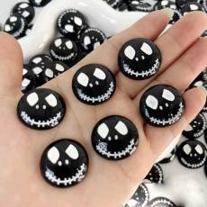 20MM Halloween Scream Mask Ghost Little Ghost DIY Funny Resin snap button charms