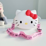 Silicone Bag KT Cat Cartoon Phone Bag Mini One Shoulder Crossbody Bag Zero Wallet