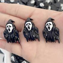 20MM Halloween Scream Mask Ghost Little Ghost DIY Funny Resin snap button charms
