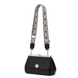 Fashionable diagonal cross bag PU with clip mouth bag fit 20MM Snaps button jewelry wholesale