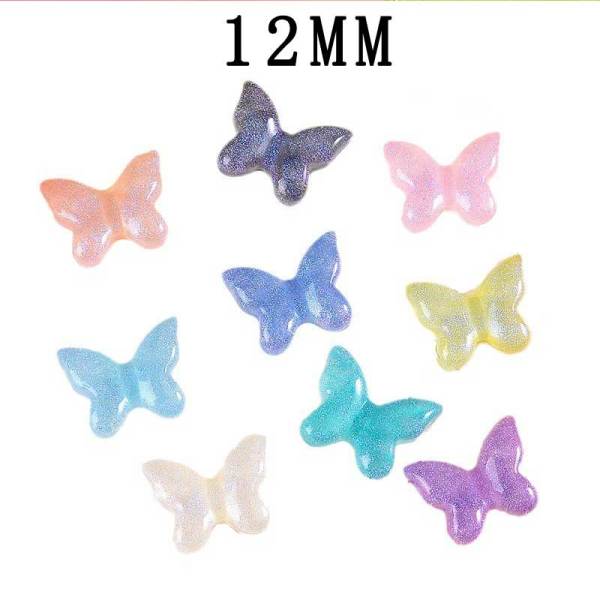 12MM butterfly Resin snap button charms