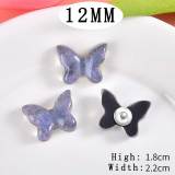 12MM butterfly Resin snap button charms