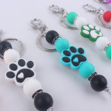 Silicone Beaded Dog Claw Keychain Bag Pendant