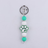 Silicone Beaded Dog Claw Keychain Bag Pendant