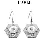 Stainless steel Earrings fit 12MM Snaps button jewelry wholesale