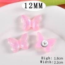 12MM butterfly Resin snap button charms